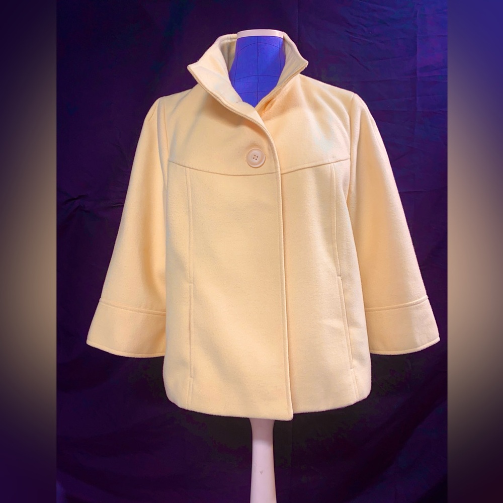 Chico's Lemon Yellow short Pea Coat